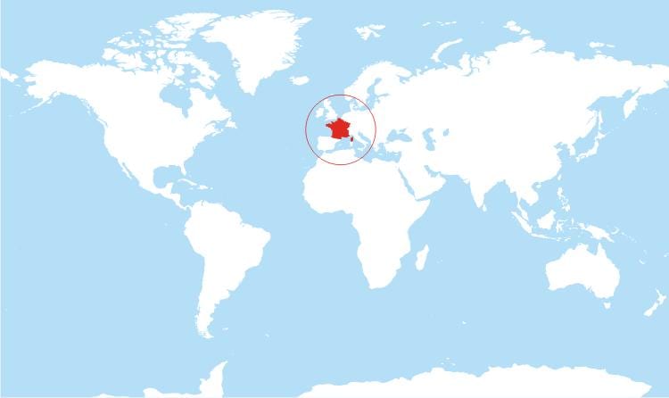 法国的世界地图