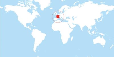 法国的世界地图
