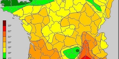 法国地图的温度