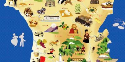 法国地图的旅游业